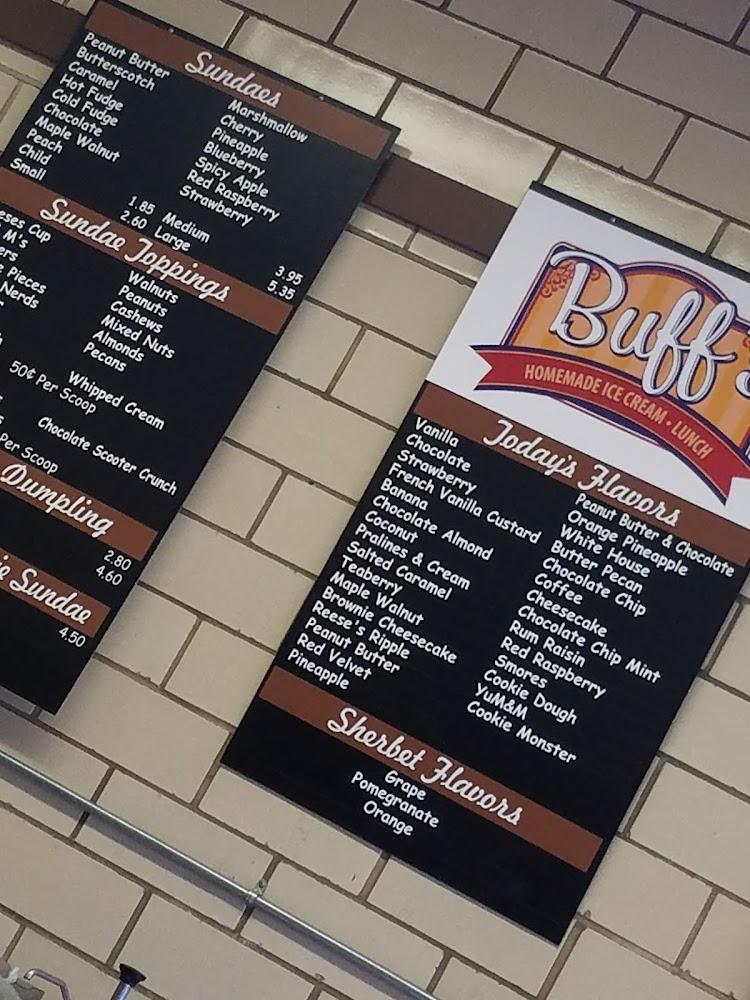 Buff's Ice Cream and Lunch Menu image 4